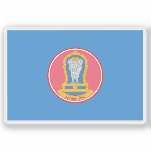 De vlag van de provincie Chiang Mai in Thailand Sticker (Voorkant)