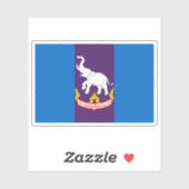 De vlag van de provincie Chiang Rai in Thailand Sticker (Vel)