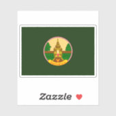 De vlag van de provincie Lampang, Thailand Sticker (Vel)