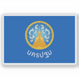 De vlag van de provincie Nakhon Pathom in Thailand Sticker