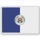 De vlag van de provincie Pathum Thani in Thailand Sticker (Voorkant)