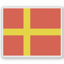 De vlag van de provincie Skåne (Scania), Zweden Sticker