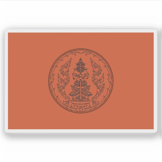 De vlag van de provincie Udon Thani in Thailand Sticker (Voorkant)
