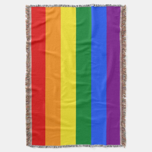 De vlag van de regenboogpride deken (Voorkant Verticaal)