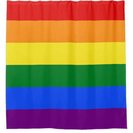 De vlag van de regenboogpride douchegordijn (Voorkant)