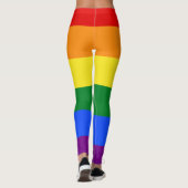 De vlag van de regenboogpride leggings (Achterkant)