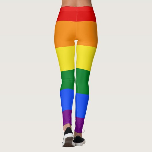 De vlag van de regenboogpride leggings (Achterkant)
