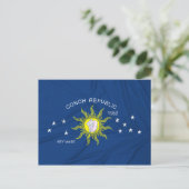 De vlag van de Republiek Tsjechië Briefkaart (Staand voorkant)