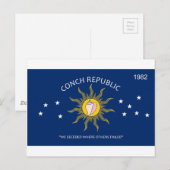 De Vlag van de Republiek van de kroonslak Briefkaart (Voorkant / Achterkant)