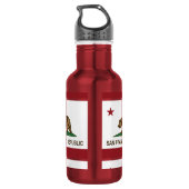 De Vlag van de Republiek van San Francisco Waterfles (Achterkant)