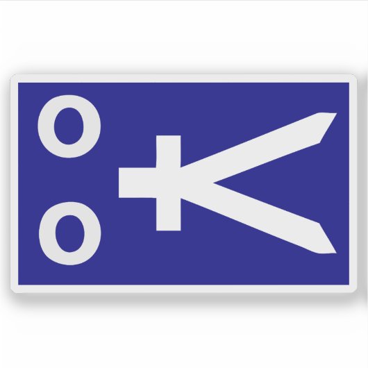 De vlag van de Republiek Zamboanga Sticker (Voorkant)