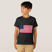 De vlag van de Revolutionaire Oorlog Betsy Ross T-shirt (Voorkant volledig)
