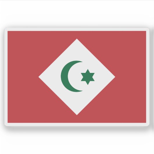 De vlag van de Rif (1921-1926) Sticker (Voorkant)