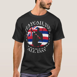De vlag van de Rising Sun King Kamehameha Hawaiian T-shirt