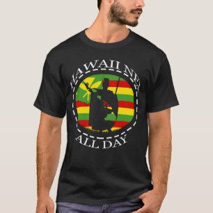 De vlag van de Rising Sun King Kamehameha Kanaka M T-shirt