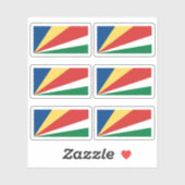 De vlag van de Seychellen - een collectie Sticker (Vel)