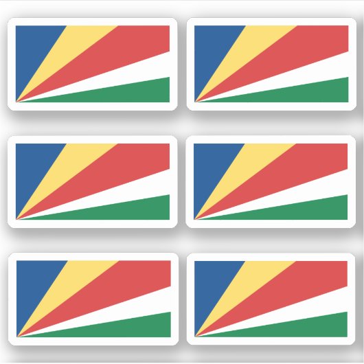 De vlag van de Seychellen - een collectie Sticker (Voorkant)