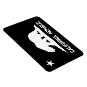 De vlag van de staat Californië zwart/wit magneet (Rechterzijde)