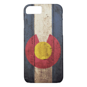 De vlag van de staat Colorado op de oude houten ko Case-Mate iPhone Case