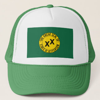 De vlag van de staat Jefferson Trucker Pet