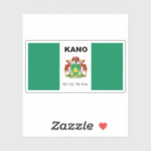 De vlag van de staat Kano, Nigeria Sticker (Vel)