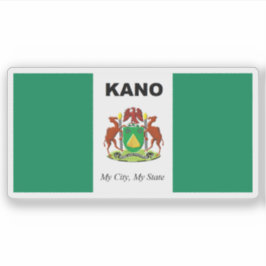 De vlag van de staat Kano, Nigeria Sticker