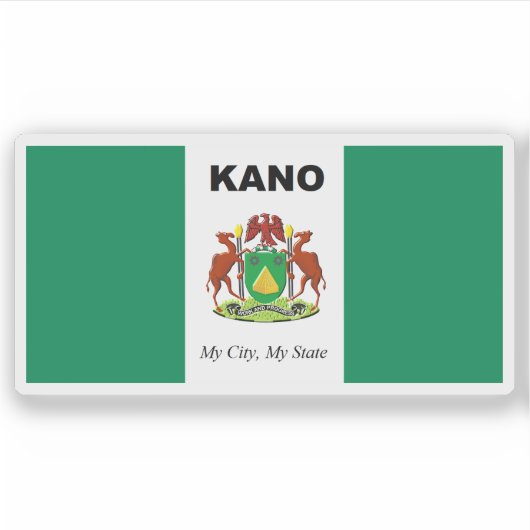 De vlag van de staat Kano, Nigeria Sticker (Voorkant)