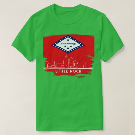 DE VLAG VAN DE STAAT LITTLE ROCK ARKANSAS T-SHIRT (Design voorkant)