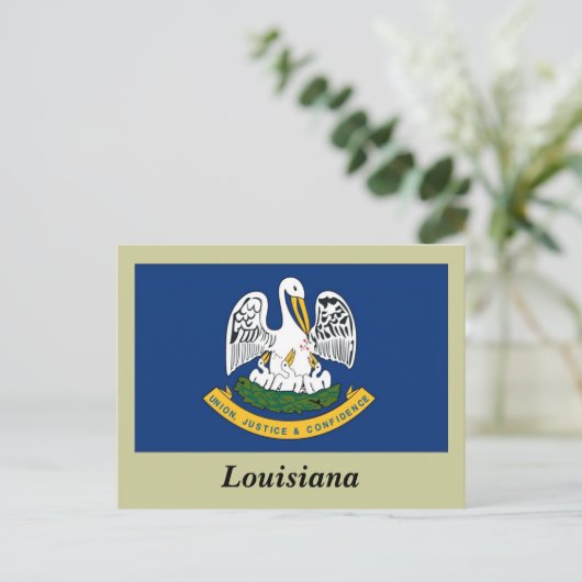 de vlag van de staat Louisiana Briefkaart (Staand voorkant)
