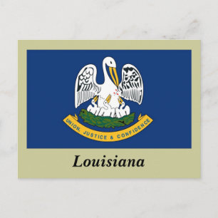de vlag van de staat Louisiana Briefkaart