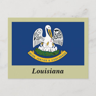 de vlag van de staat Louisiana Briefkaart