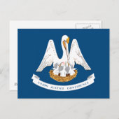 de vlag van de staat Louisiana Briefkaart (Voorkant / Achterkant)
