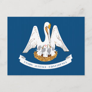 de vlag van de staat Louisiana Briefkaart