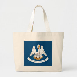 de vlag van de staat Louisiana Grote Tote Bag