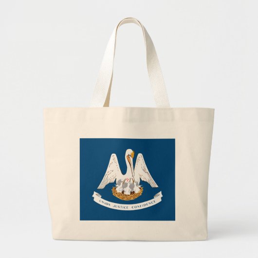 de vlag van de staat Louisiana Grote Tote Bag (Voorkant)