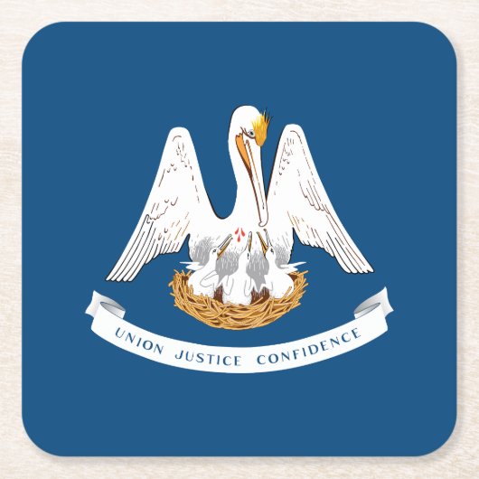 de vlag van de staat Louisiana Kartonnen Onderzetters (Voorkant)