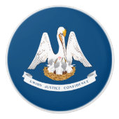 de vlag van de staat Louisiana Keramische Knop (Voorkant)