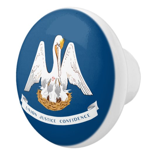 de vlag van de staat Louisiana Keramische Knop (Rechts)
