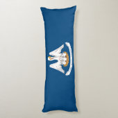 de vlag van de staat Louisiana Lichaamskussen (Achterkant (Verticaal))