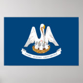 de vlag van de staat Louisiana Poster (Voorkant)