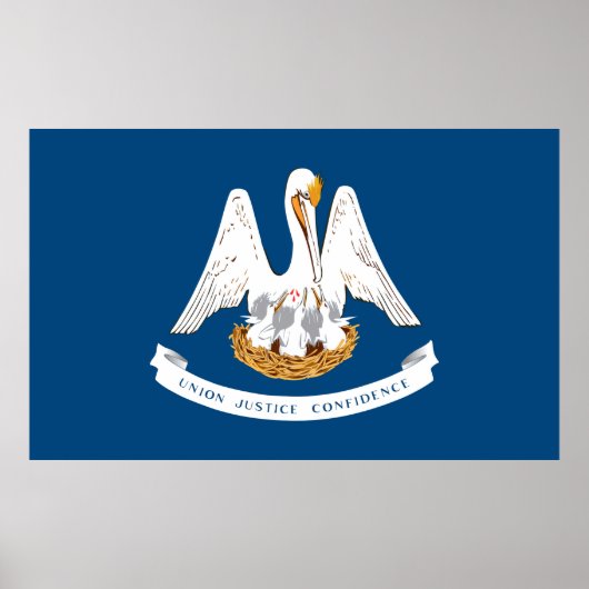de vlag van de staat Louisiana Poster (Voorkant)