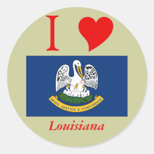 de vlag van de staat Louisiana Ronde Sticker