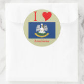 de vlag van de staat Louisiana Ronde Sticker (Tas)