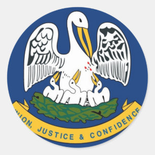 de vlag van de staat Louisiana Ronde Sticker