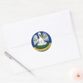 de vlag van de staat Louisiana Ronde Sticker (Envelop)