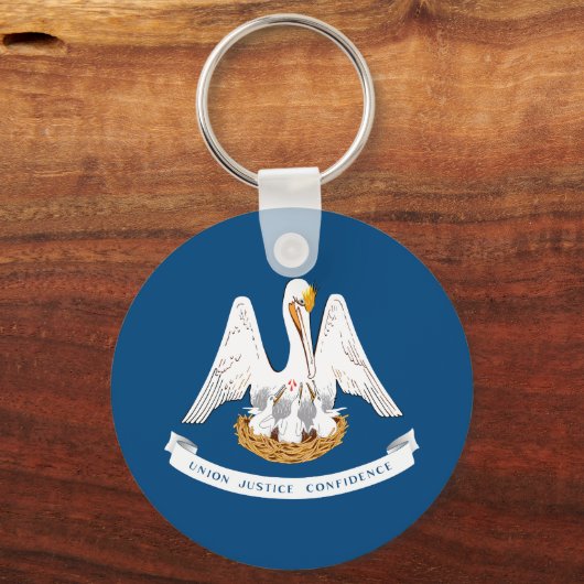 de vlag van de staat Louisiana Sleutelhanger (Achterkant)