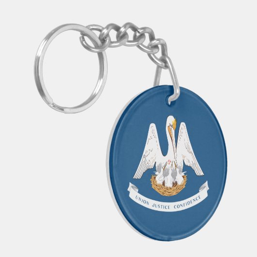 de vlag van de staat Louisiana Sleutelhanger (Voorkant Links)