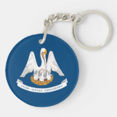 de vlag van de staat Louisiana Sleutelhanger (Achterkant)