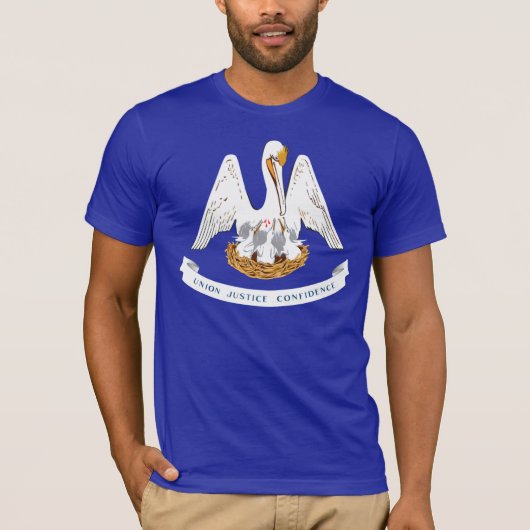 de vlag van de staat Louisiana T-shirt (Voorkant)