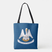 de vlag van de staat Louisiana Tote Bag (Achterkant)
